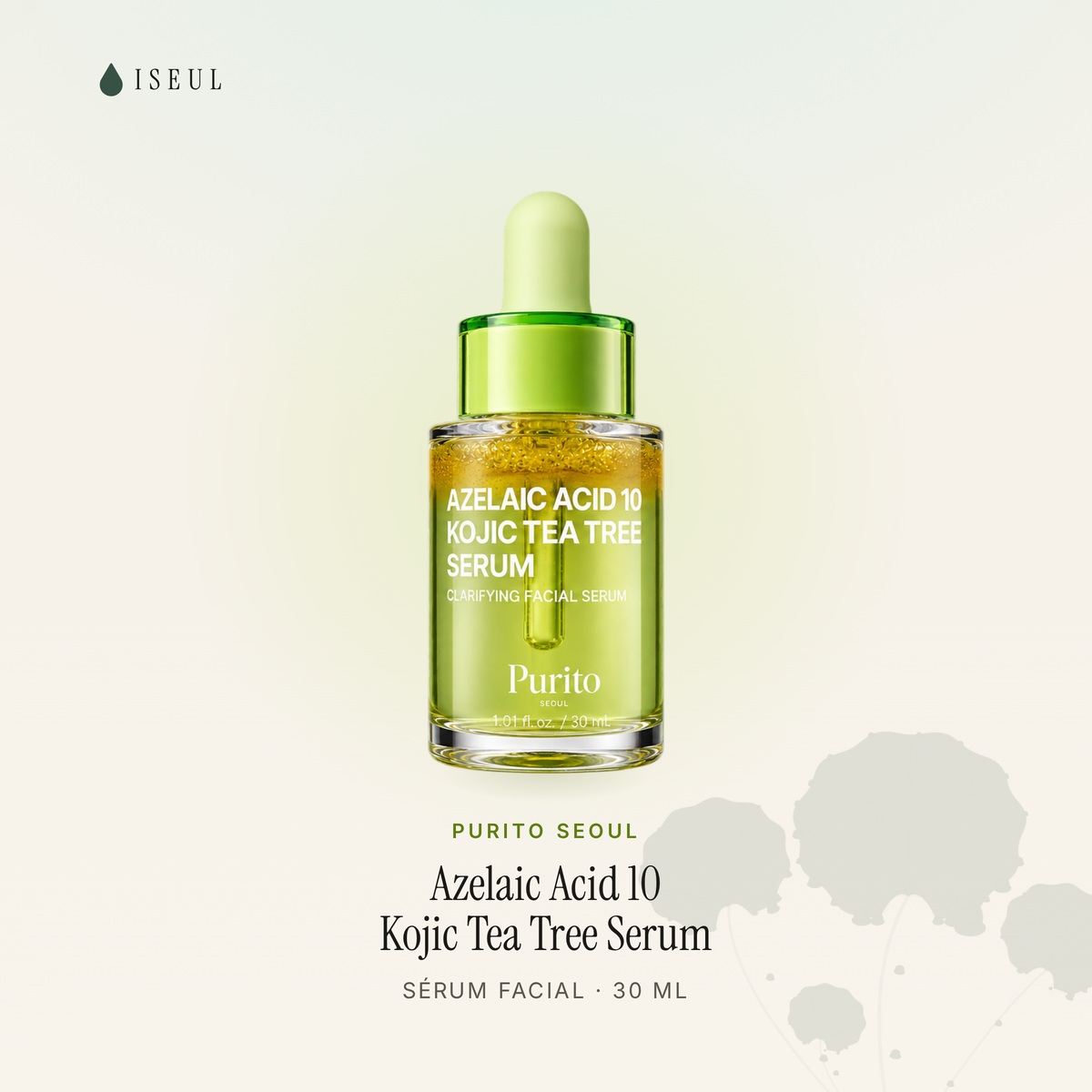 PURITO Azelaic Acid 10 Kojic Tea Tree Serum · Sérum Facial com Ácido Azelaico 10% · 30 ml