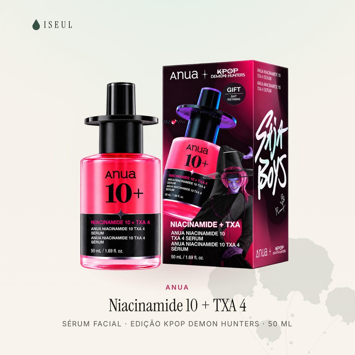Anua Niacinamide 10 + TXA 4 Serum · Niacinamida 10%, Tranexâmico 4% e Arbutina 2% · 30 ml