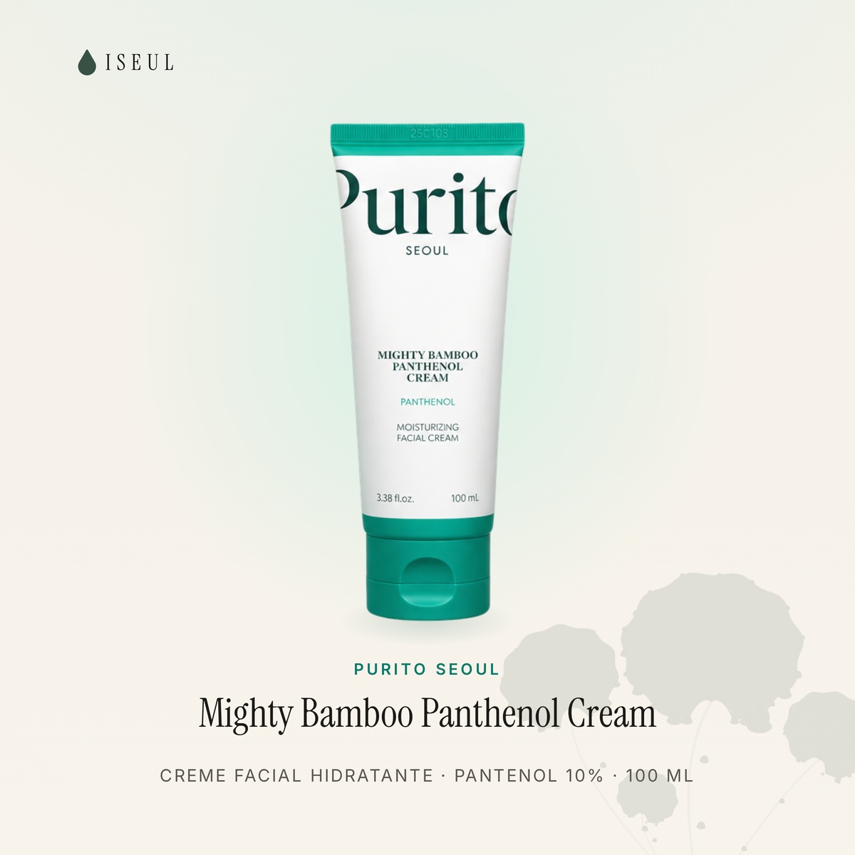Purito Mighty Bamboo Panthenol Cream · Creme Facial Hidratante · 100 mL