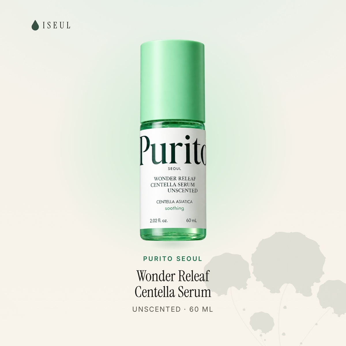 Purito Seoul Wonder Releaf Centella Serum Unscented · Sérum Calmante de Centella · 60 ml