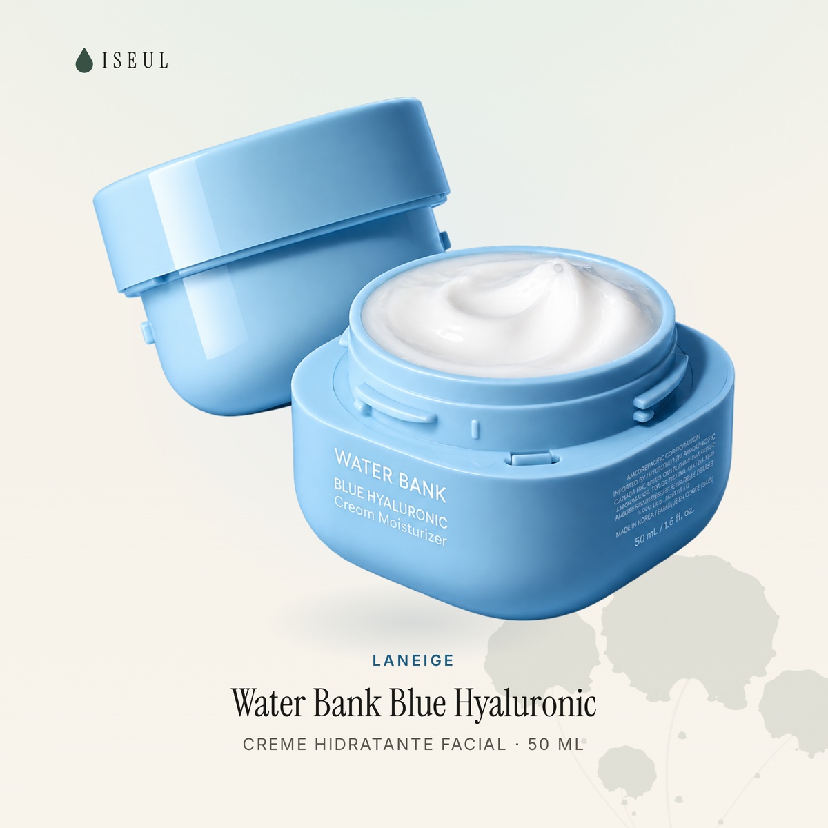 Laneige Water Bank Blue Hyaluronic · Creme Hidratante Facial · 50 ml